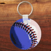 Pop Art Baseball Sleutelhanger (Voorkant)