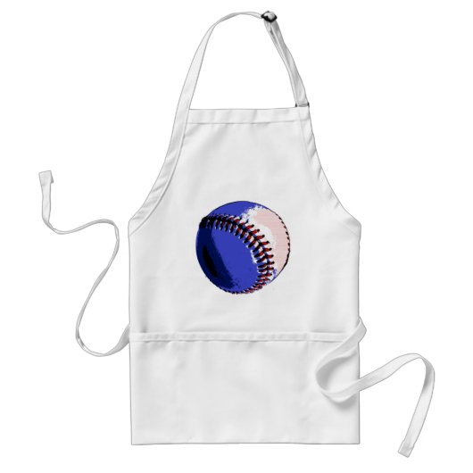 Pop Art Baseball Standaard Schort (Voorkant)