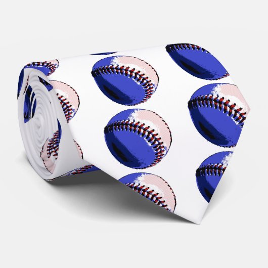Pop Art Baseball Stropdas (Opgerold)