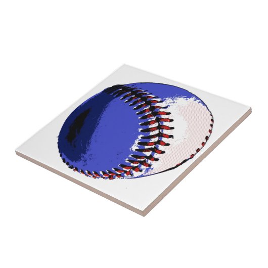 Pop Art Baseball Tegeltje (Zijkant)