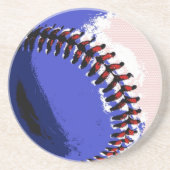 Pop Art Baseball Zandsteen Onderzetter (Voorkant)