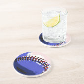 Pop Art Baseball Zandsteen Onderzetter (Zijkant)