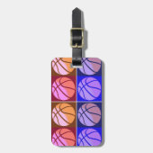 Pop Art Basketbal Bagagelabel (Voorkant verticaal)