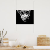 Pop Art Basketbal Bal & Net Print Poster (Keuken)