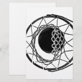 Pop Art Basketbal Briefpapier (Voorkant / Achterkant)