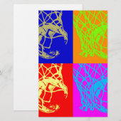 Pop Art Basketbal Briefpapier (Voorkant / Achterkant)
