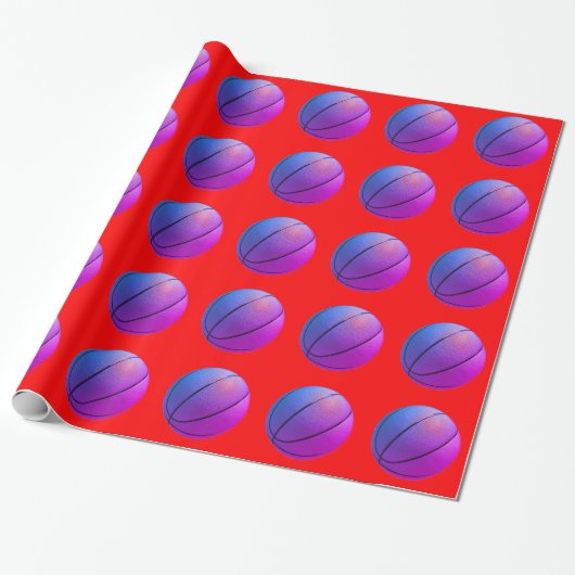 Pop Art Basketbal Cadeaupapier (Uitgerold)
