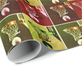 Pop Art Basketbal Cadeaupapier (Rol Hoek)