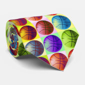 Pop Art Basketbal Custom Stropdas (Opgerold)