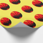 Pop Art Basketbal Gift Wrap Cadeaupapier (Hoek)