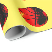 Pop Art Basketbal Gift Wrap Cadeaupapier (Rol Hoek)