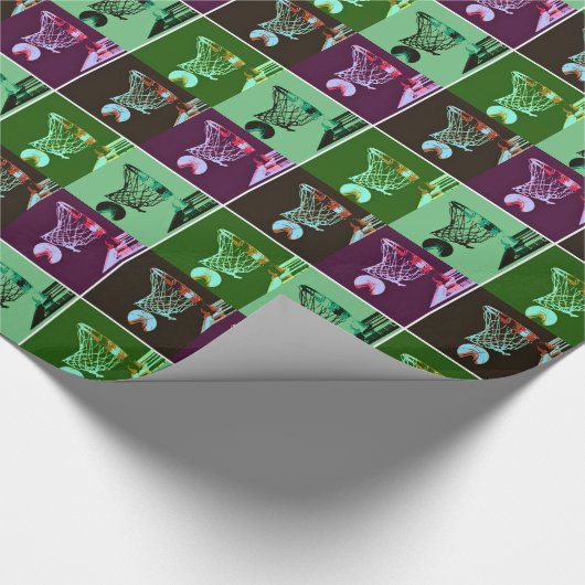 Pop Art Basketbal Gift Wrap Cadeaupapier (Hoek)
