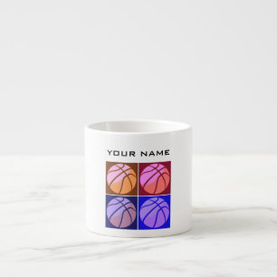 Pop Art Basketbal Jouw naam Espresso Kop