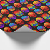 Pop Art Basketbal Kerst Wrapping Papier (Hoek)