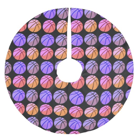 Pop Art Basketbal Kerstboom Rok (Voorkant)