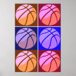 Pop Art Basketbal Motivatie Poster<br><div class="desc">Ik hou van dit spel. Populaire sport - Basketball Motivatie kunstwerken</div>