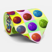 Pop Art Basketbal Neckwear Stropdas (Opgerold)