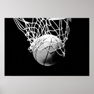 Pop Art Basketbal & Net Print Poster