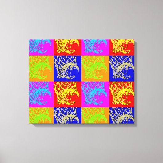 Pop Art Basketbal Uniek Trendy Ingewikkeld Canvas Afdruk (Voorkant)