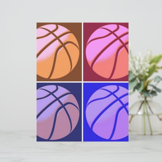 Pop Art Basketball (Staand voorkant)