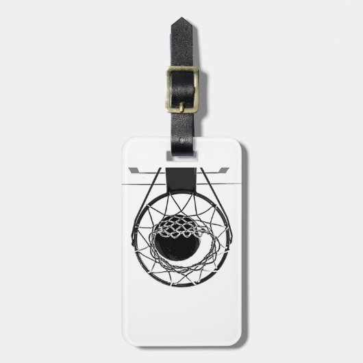 Pop Art Basketball Bagagelabel (Voorkant verticaal)