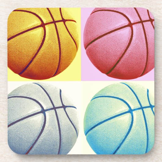 Pop Art Basketball Bier Onderzetter (Voorkant)