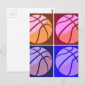 Pop Art Basketball Briefkaart (Voorkant / Achterkant)