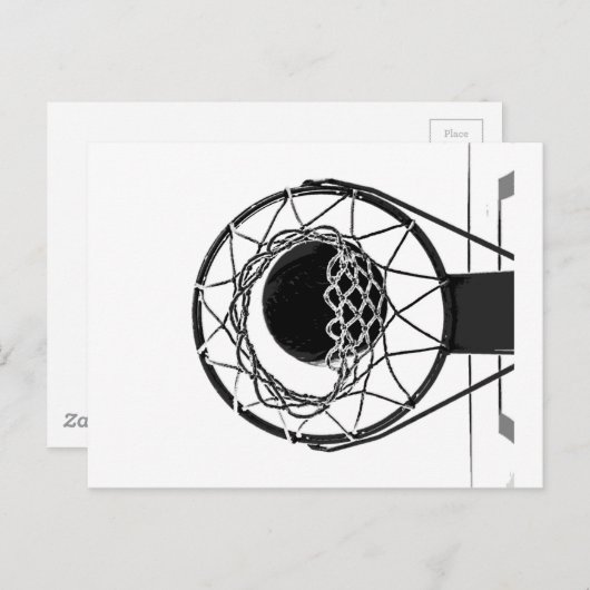 Pop Art Basketball Briefkaart (Voorkant / Achterkant)