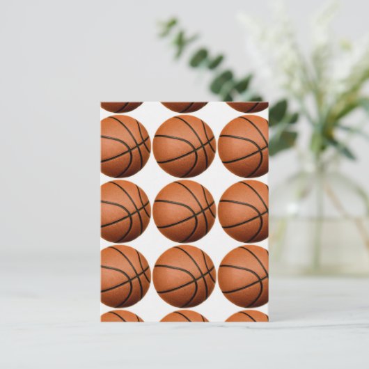 Pop Art Basketball Briefkaart (Staand voorkant)