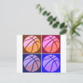 Pop Art Basketball Briefkaart (Staand voorkant)