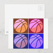 Pop Art Basketball Briefkaart (Voorkant / Achterkant)