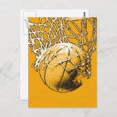 Pop Art Basketball Briefkaart (Voorkant / Achterkant)