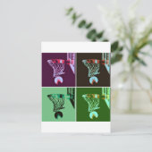 Pop Art Basketball Briefkaart (Staand voorkant)