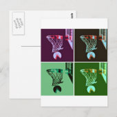 Pop Art Basketball Briefkaart (Voorkant / Achterkant)