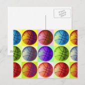 Pop Art Basketball Briefkaart (Voorkant / Achterkant)