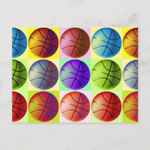 Pop Art Basketball Briefkaart
