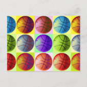 Pop Art Basketball Briefkaart (Voorkant)