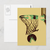 Pop Art Basketball Briefkaart (Voorkant / Achterkant)
