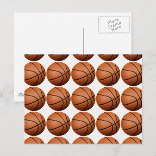 Pop Art Basketball Briefkaart (Voorkant / Achterkant)