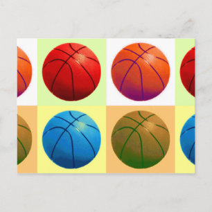 Pop Art Basketball Briefkaart