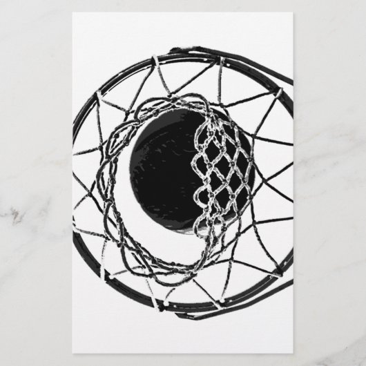 Pop Art Basketball Briefpapier (Voorkant)