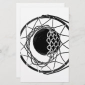 Pop Art Basketball Briefpapier (Voorkant / Achterkant)