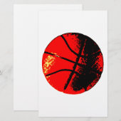 Pop Art Basketball Briefpapier (Voorkant / Achterkant)