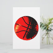 Pop Art Basketball Briefpapier (Staand voorkant)