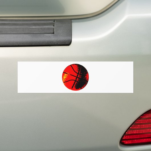 Pop Art Basketball Bumpersticker (Op auto)