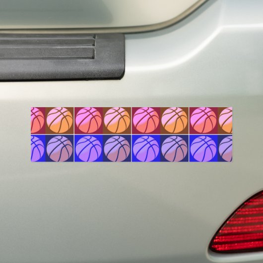 Pop Art Basketball Bumpersticker (Op auto)