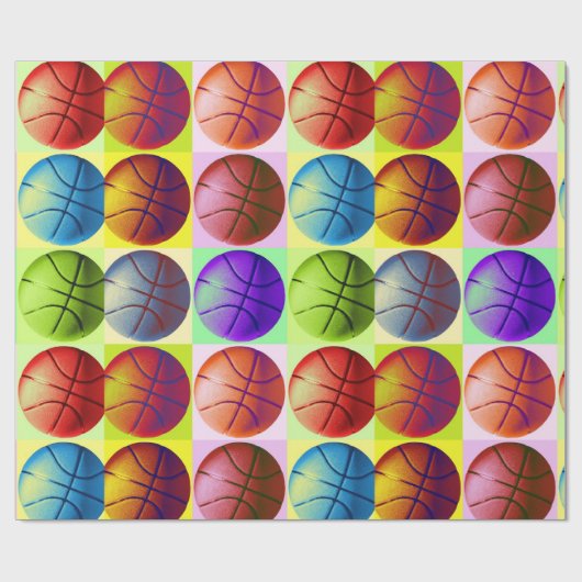 Pop Art Basketball Cadeaupapier (Vlak)