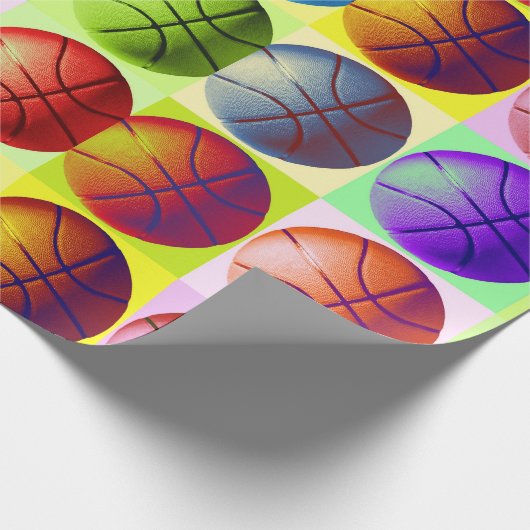 Pop Art Basketball Cadeaupapier (Hoek)
