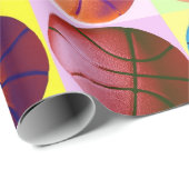 Pop Art Basketball Cadeaupapier (Rol Hoek)