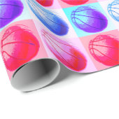 Pop Art Basketball Cadeaupapier (Rol Hoek)